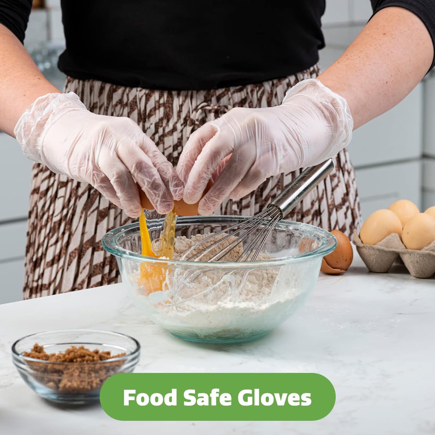 AM SAFE-X delivering the best Vinyl Examination Gloves | Latex Free Rubber | Disposable, Ultra-Strong, Clear | Fluid, Blood, Exam, Healthcare, Food Handling Use | No Powder (50, Large) AM SAFE-X delivering the best Vinyl Examination Gloves | Latex Free Rubber | Disposable, Ultra-Strong, Clear | Fluid, Blood, Exam, Healthcare, Food Handling Use | No Powder (50, Large)