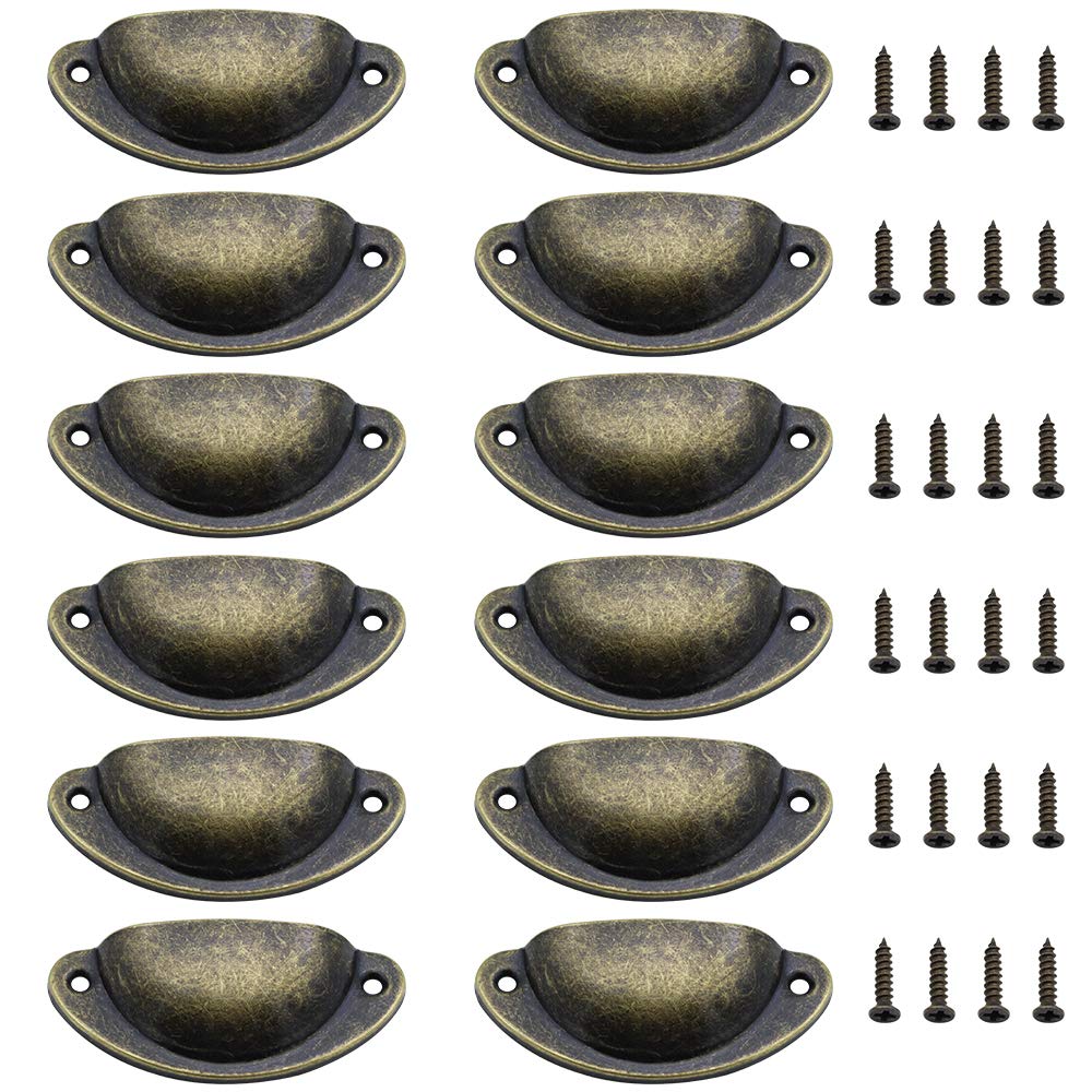 Buy SPTwj 12 Pack Shell Handles Drawer Handle Vintage Kitchen Furniture