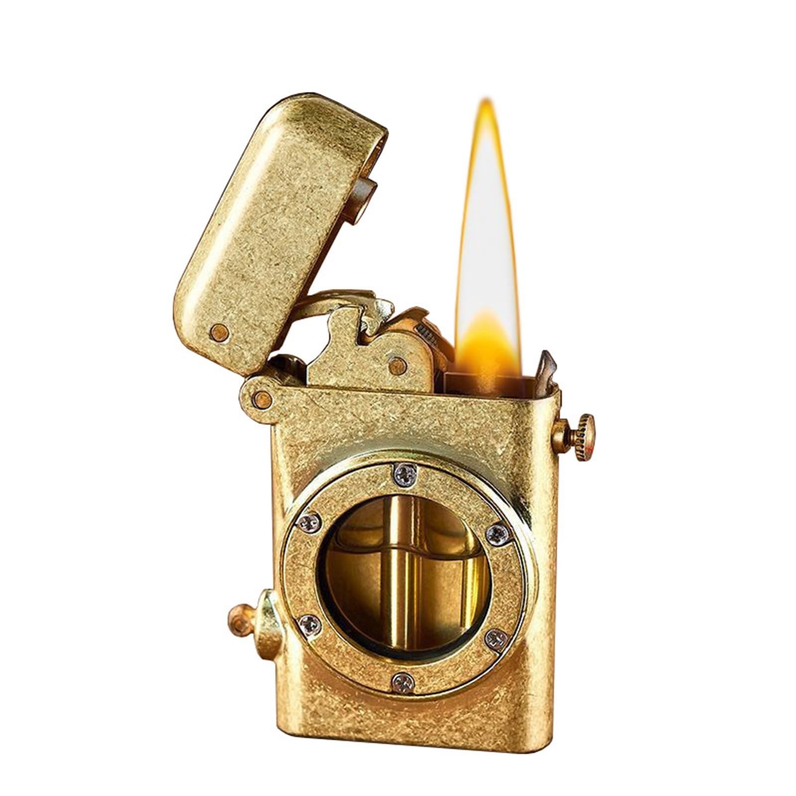 Briquet Trench à kérosène réutilisable avec réservoir de carburant transparent