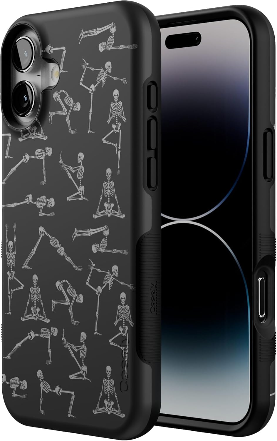 Casely iPhone 16 Case | Corpse Pose | Skeleton Yoga | Bold Protective Design | Compatible with MagSafe - Image 2