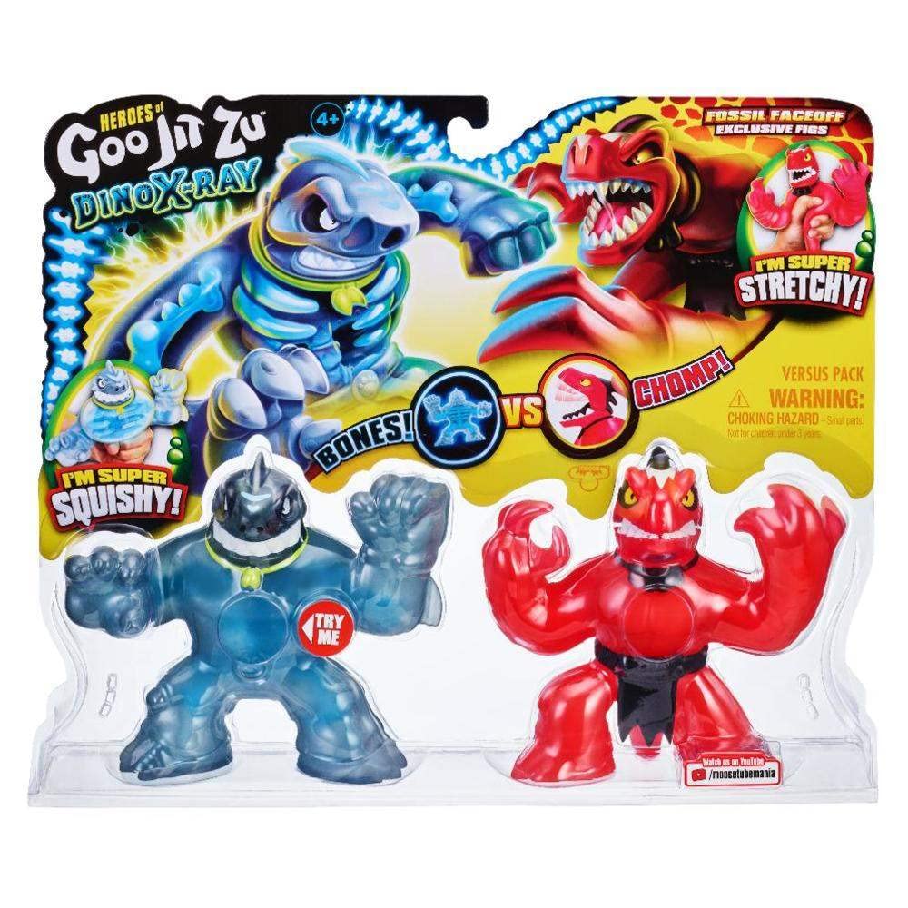 Grandi Giochi - Goo Jit Zu Dino X-Ray versus pack, X-Ray dinosaurs Two characters in the pack GJT25000