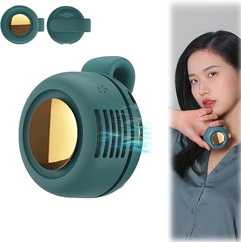 Miniatura 1 de SoleMio Ventilador de enfriamiento personal instantáneo para llevar, ventilador portátil personal pequeño con clip de torbellino en la cintura,