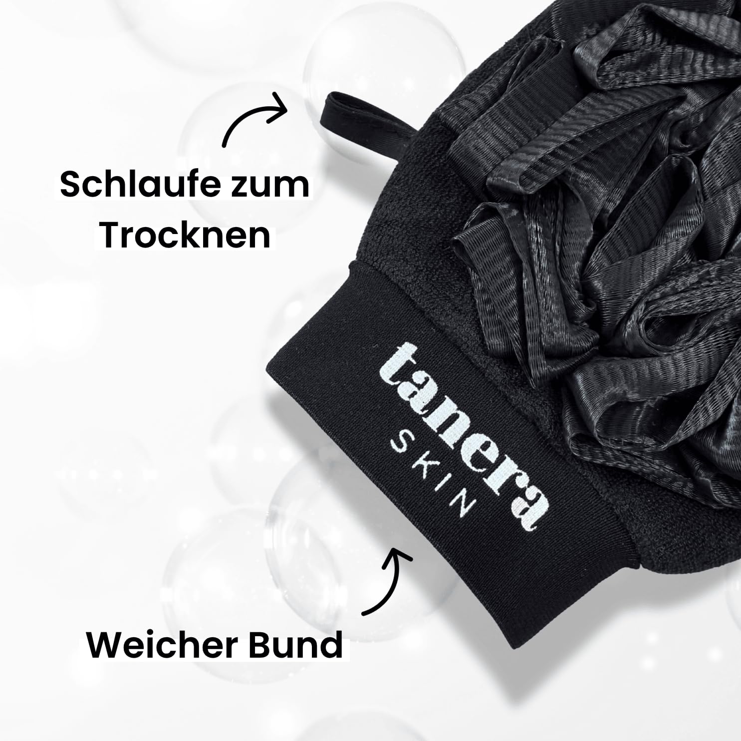 2-in-1 Tanera Skin Peeling Handschuh für Körper - das Original aus Die Höhle der Löwen - Reibeisenhaut, Keratosis Pilaris, Selbstbräuner Entfernung, Unreine Haut, Erdbeerbeine, Kessa Hamam Body Scrub