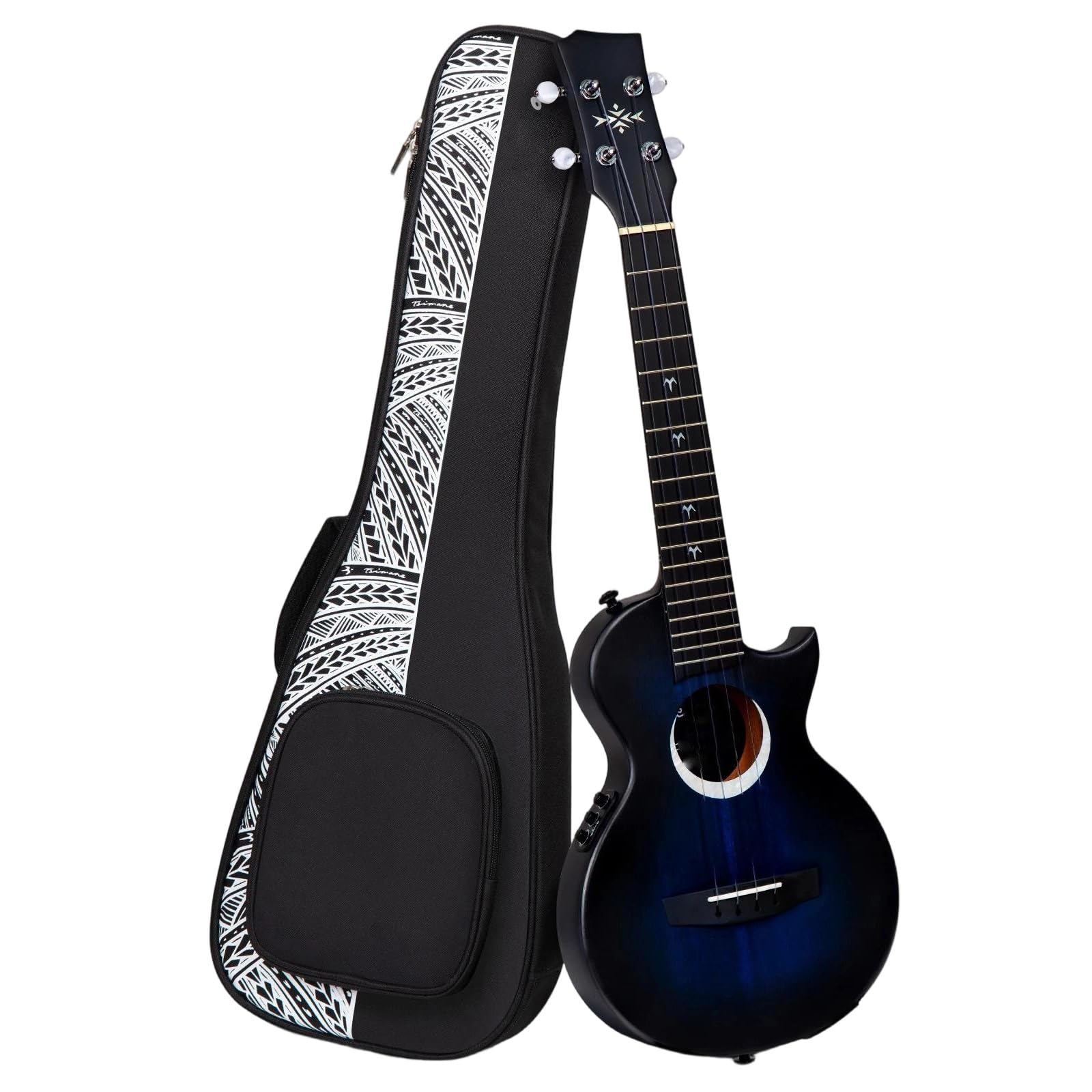 Typ Wydajności Ukulele Ukulele Mahoniowe W Całości Wykonane Z Litego Drewna 26 Cali Zestawie Pokrowiec I Pasek(Blue)