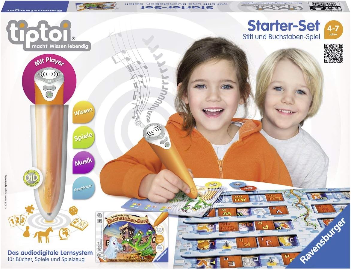 Ravensburger Tiptoi 00505 Starter Set with Pen and Game Treasure Hunt in the Letter Castle