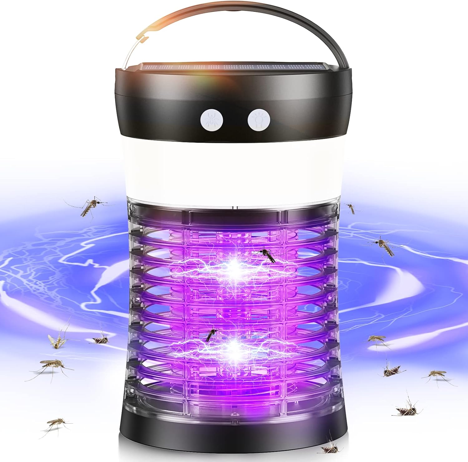 Bug Zapper Outdoor Indoor, Solar Mosquito Zappers Fly Trap