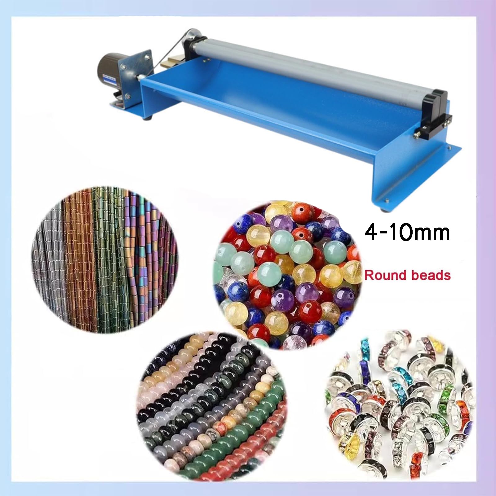 Macchina per perline, spinner elettrico in acciaio inossidabile per design di gioielli, ad alta velocità, 1600 giri/min, ideale per appassionati di fai da te e gioiellieri, diametro perline 4-10 mm