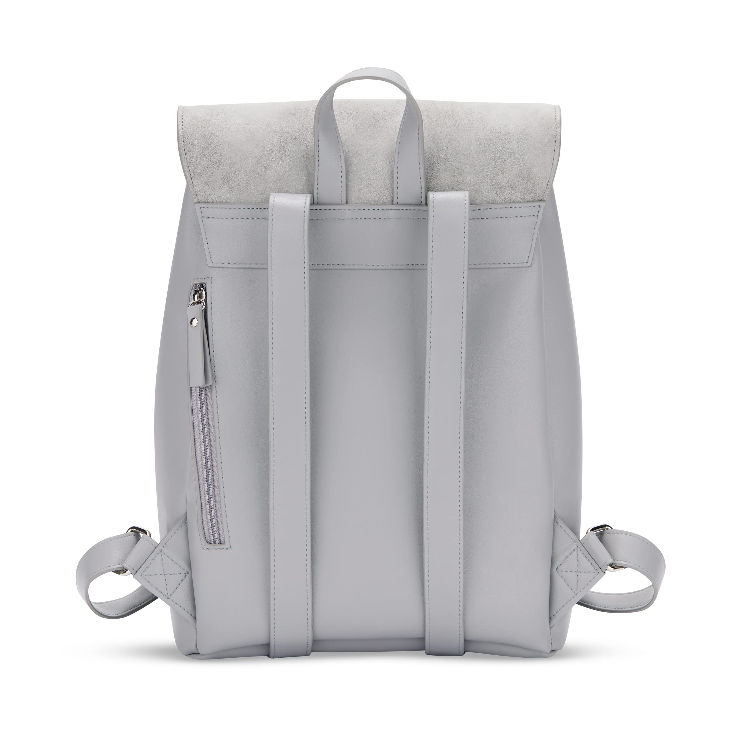 Expatrié Mochila Mujer Gris - Estelle - Mochila Pequeña para Niñas - Casual Moda Mini Bolso de Cuero PU - Mochilas para Mujeres - Repelente al Agua