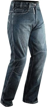 A-Pro Jeans Moto Pantaloni Protecioni Omologate CE Ginocchia Rinforzi  Fianchi Blu 28 : Amazon.it: Auto e Moto