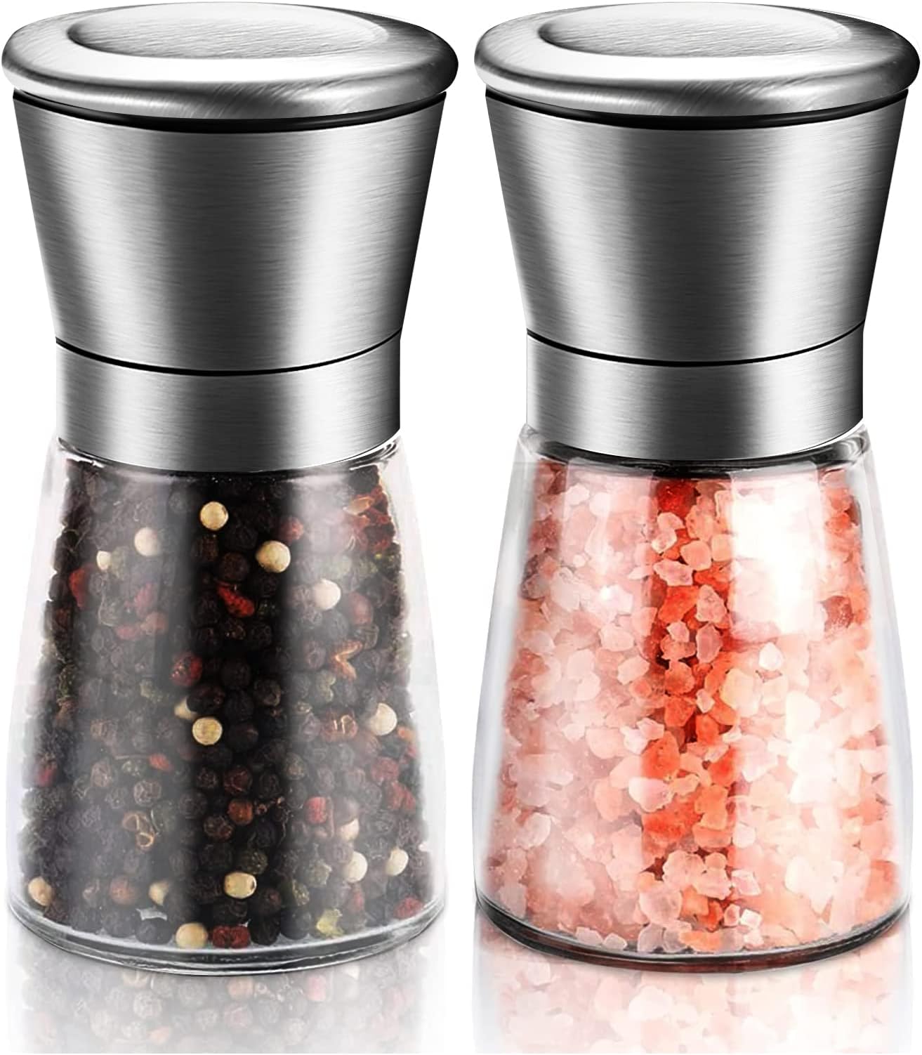 Modetro Salt and Pepper Grinder Set 2 StainlessSteel, EasyFill
