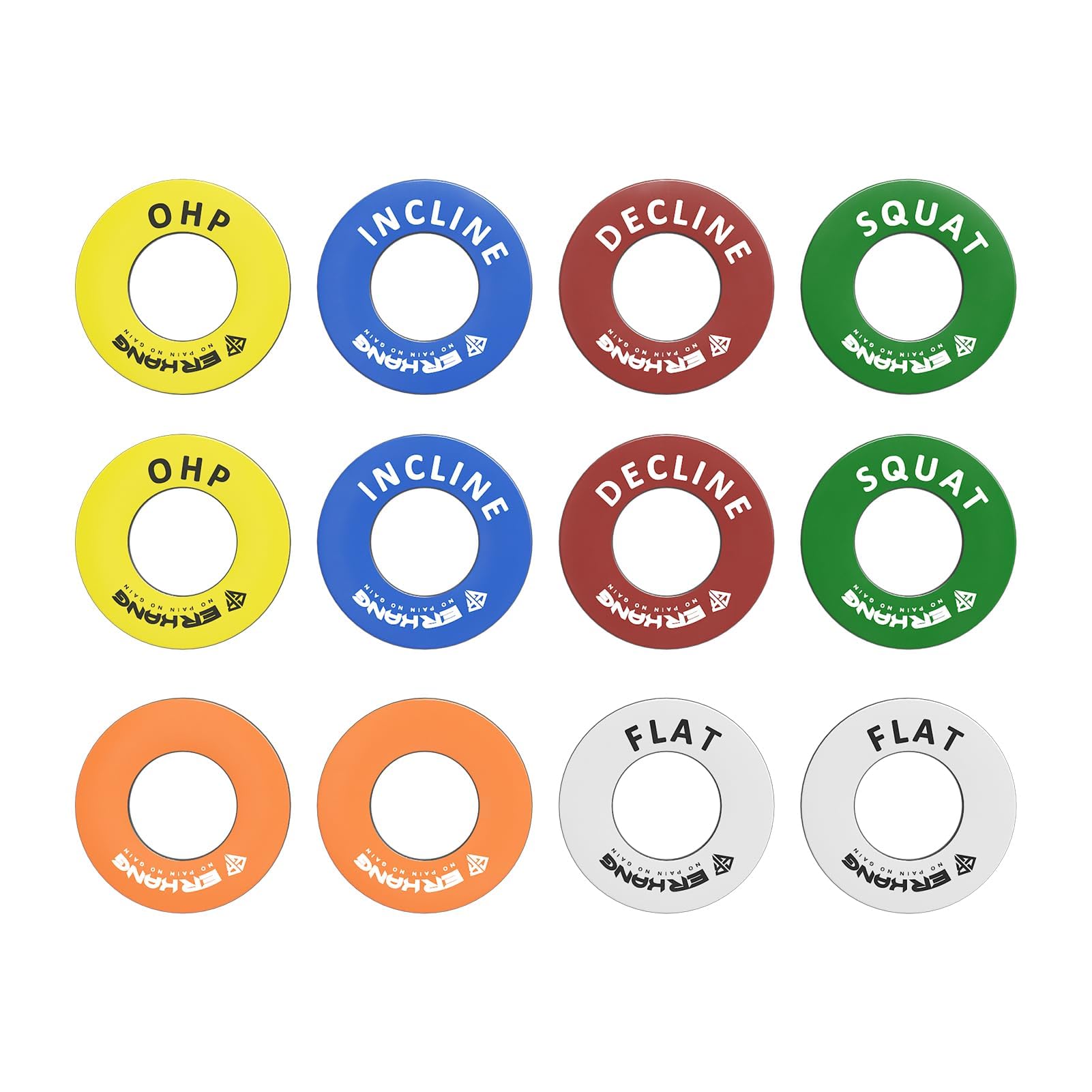 GMWDPower Cage Magnetic Position Markers, 1 Inch Power Rack Reminder Labels, Squat Rack Magnets Identifier Rings for Home Gym(5 Pairs)