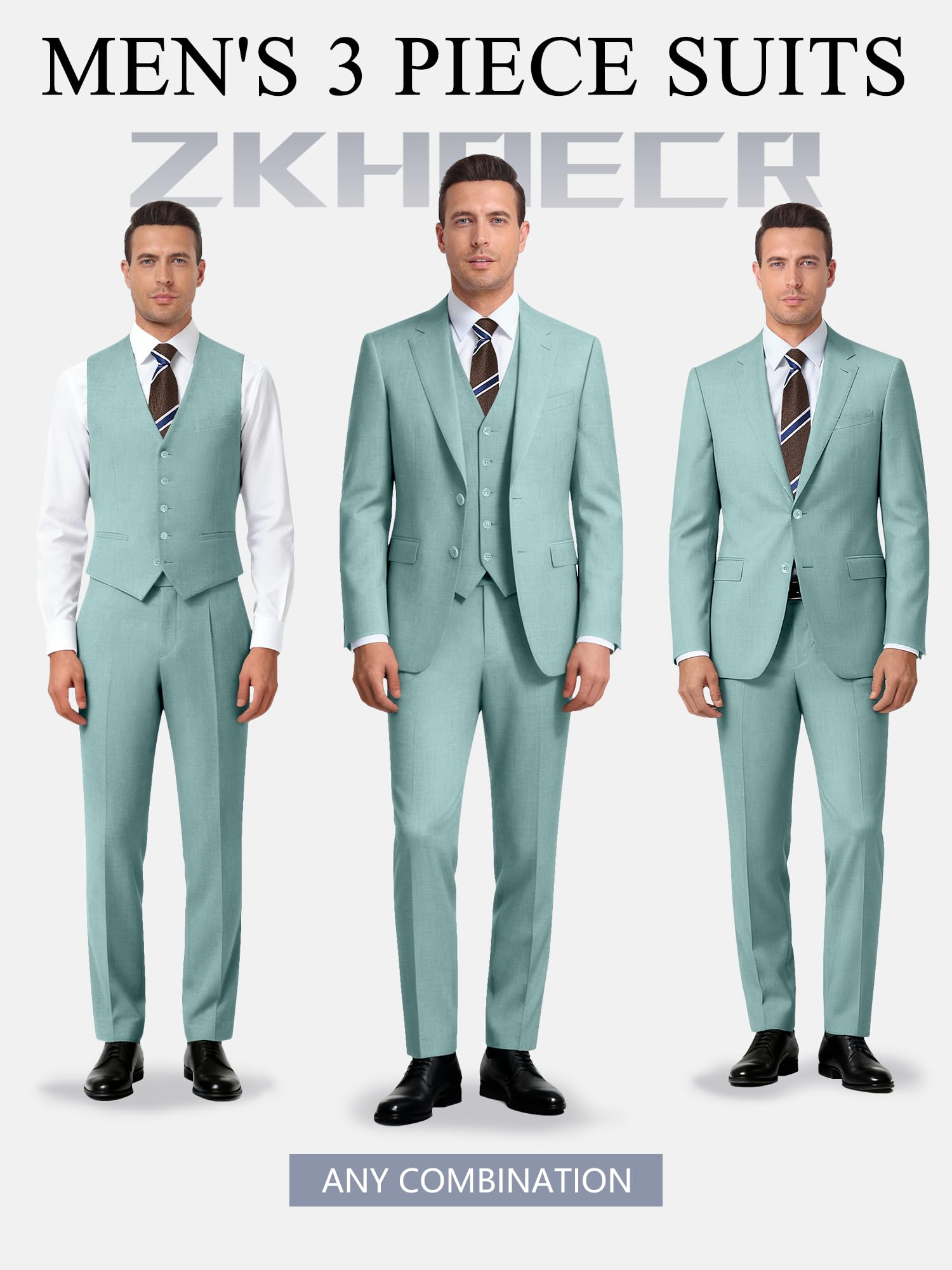 Holivyer Set di Pantaloni Eleganti da Lavoro Uomo