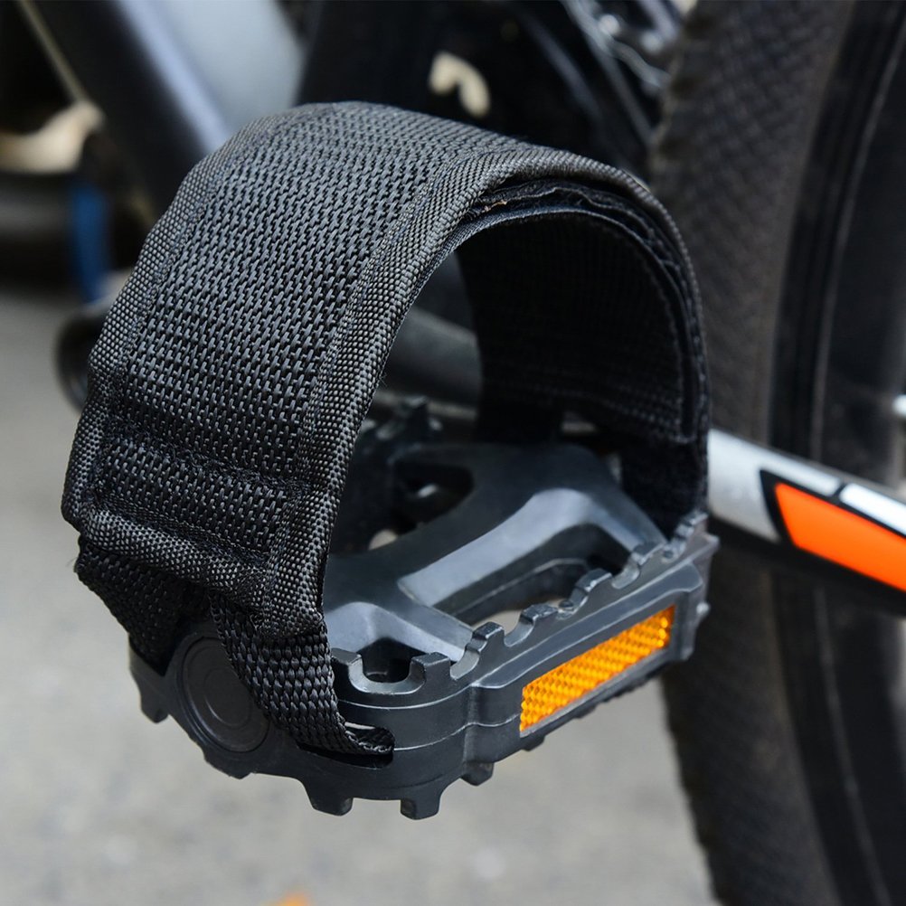 Universal Fahrrad Pedalriemen, Heimtrainer Pedal Straps, Zehenclips Riemen Band für Fixed Gear Bike, Nylon Velo Fußblock, 1 Paar