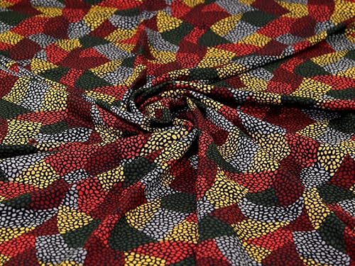 Minerva Exclusiva tela de viscosa de mosaico abigarrado para otoño, por metro