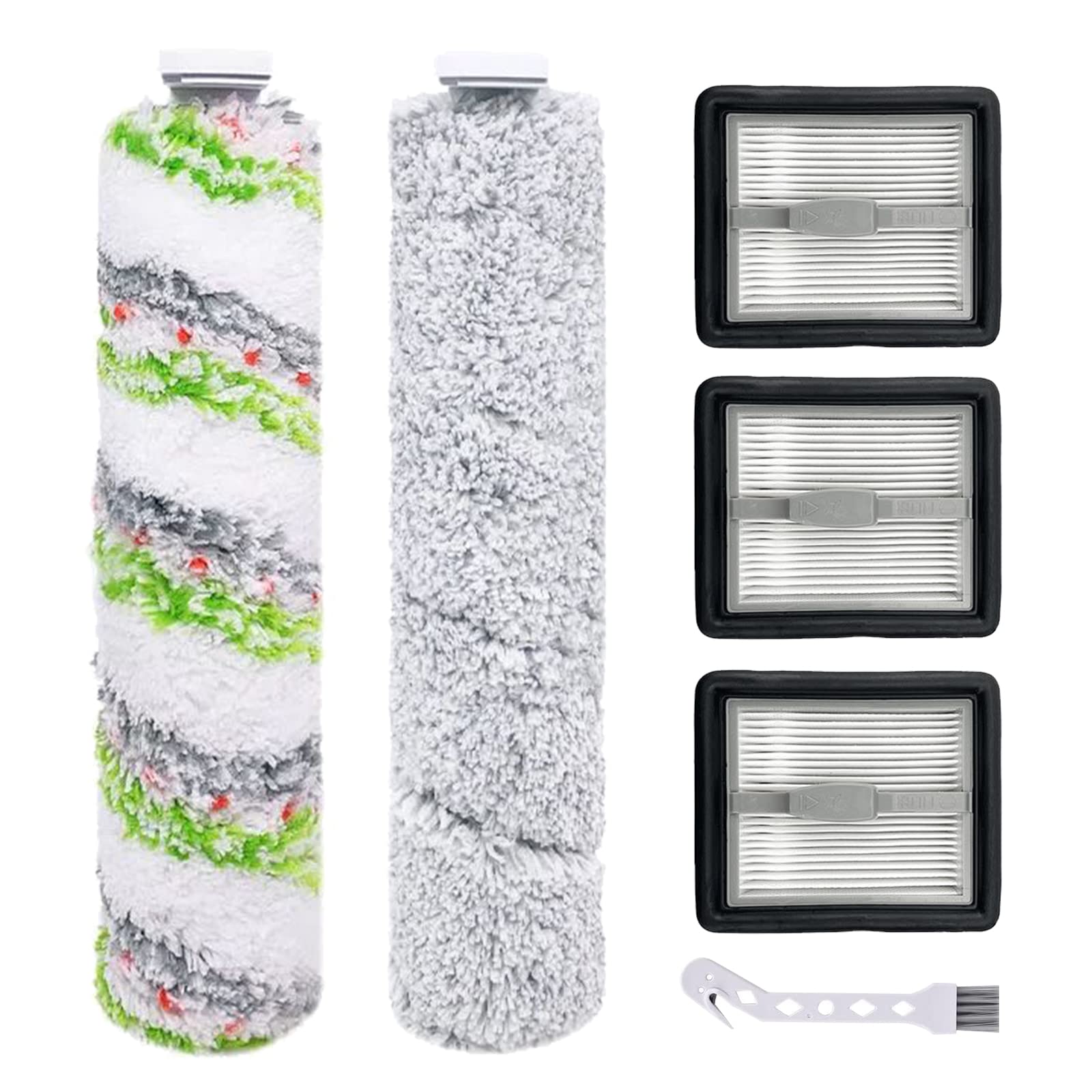 JYAILIFES X7 Filter Replacement for Bissell X7 Crosswave Pet Pro 3277 3279 3011 3055 3515 Stratos Ultralight Corded Stick Vacuum 2 Brush+3 Filter