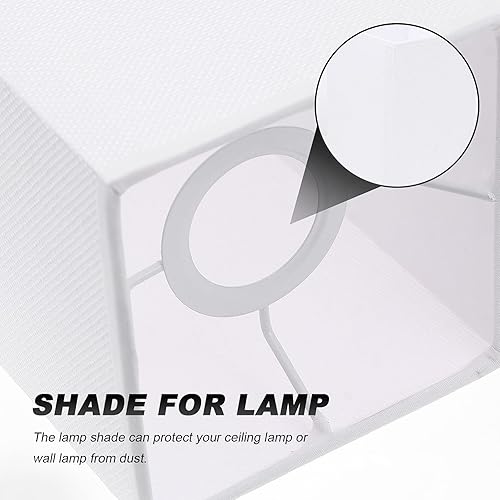 Miniatura 9 de E27 Cuadrado Tela Lámpara Sombra Elegante Cubierta de Luz Cubierta de la Lámpara Cubierta de Lámpara Creativa