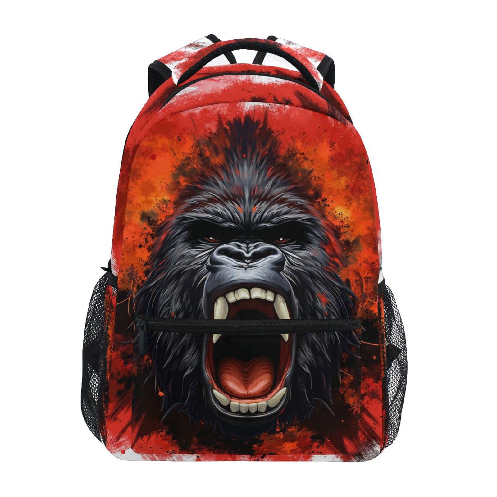 King Kong Backpack for Boys Elementary School Bag Kids Bookbag Personalized Travel Daypack 3rd 4th 5th Grade Rucksack Laptop Back Pack