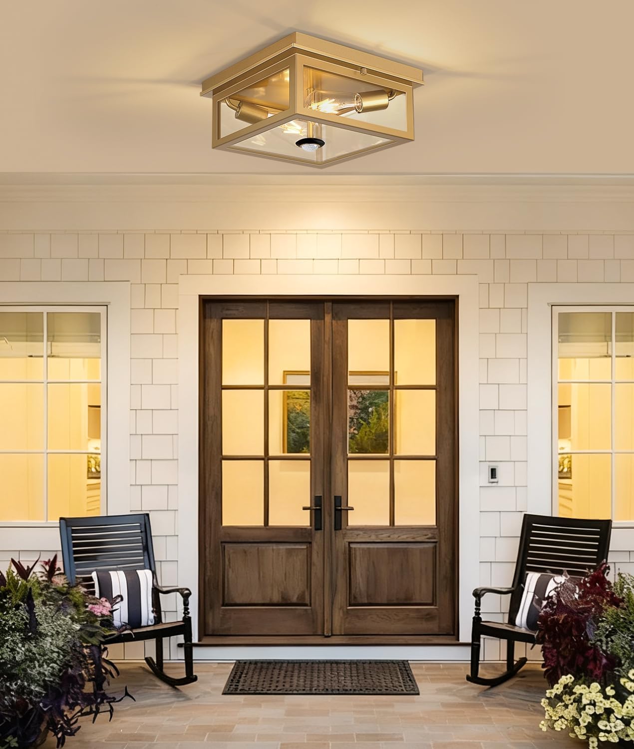 Diagram of Lynnoland Motion Sensor Outdoor Ceiling Light remote control functions