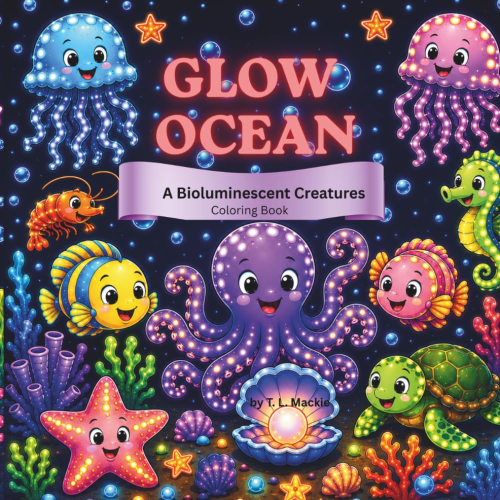 Glow Ocean Adventures:: A Bioluminescent Creature Coloring Book