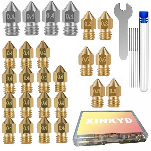 Ugello 0,2, 0,3, 0,4, 0,5 M6 1,75 Mm Estrusore MK8, MK9 Stampante 3D Anet - Foto 6