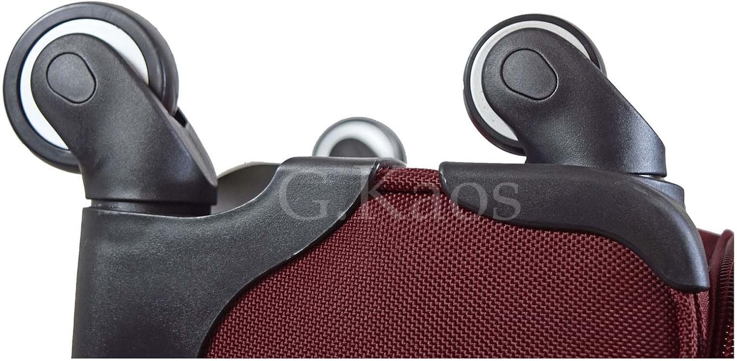 Set 3 Valigie espandibile Valigia semirigide in tessuto poliestere 4 ruote piroettanti trolley piccolo adatto bagaglio a mano per cabina con compagnie lowcost (Bordo)
