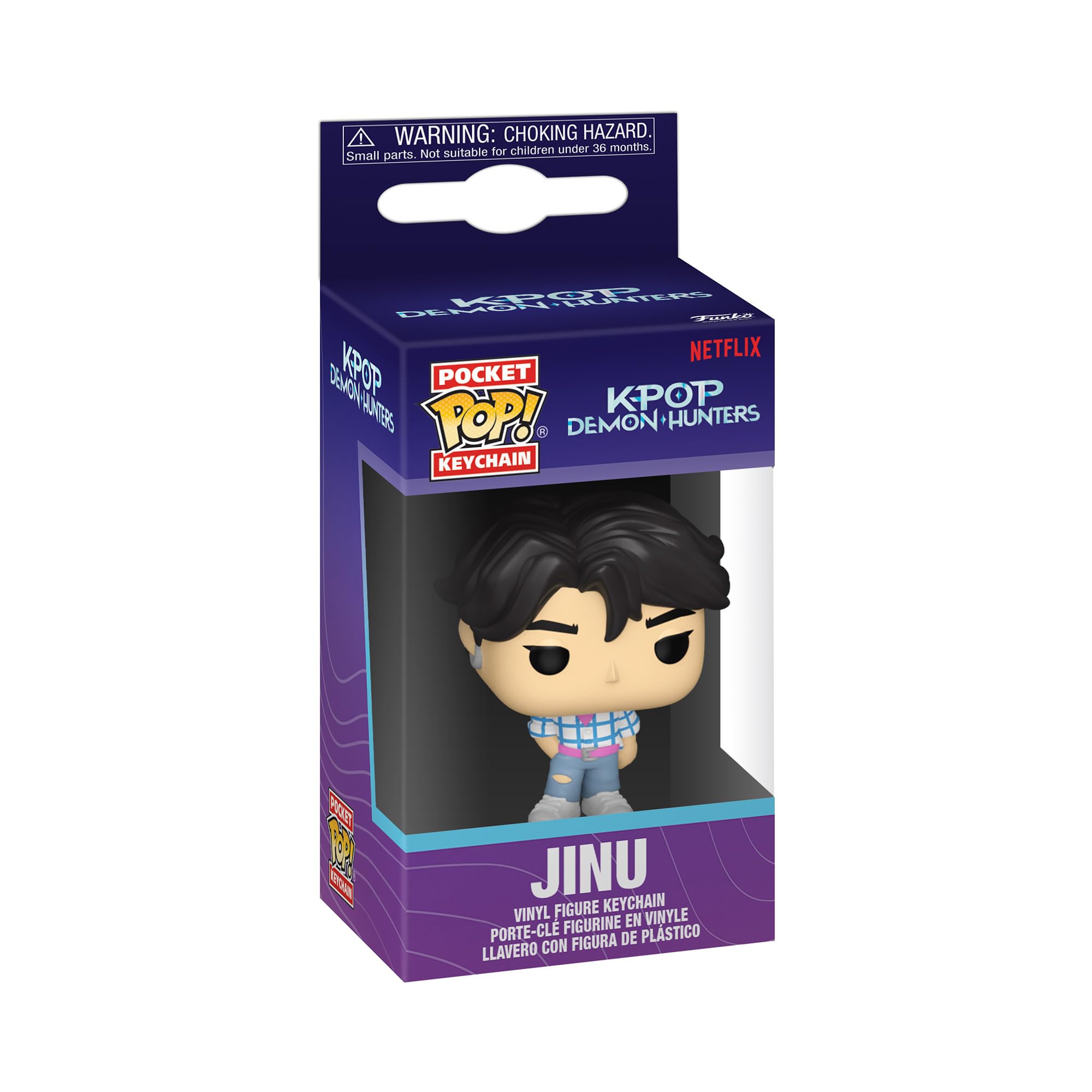 Funko POP! Keychain: Netflix - KPOP Demon Hunters - Jinu - Portachiavi Portachiavi originale - Mini figura da collezione - Regalo da calza - Idea regalo - Prodotto ufficiale - Decorazione per zaino - 3