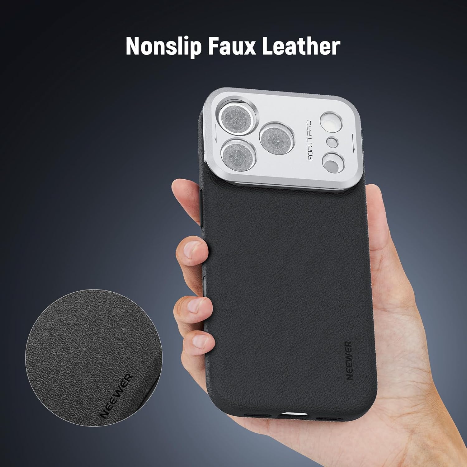 NEEWER Phone Case for 17 Pro, Modular Protective TPU/PC Phone Cover with 67mm Thread Filter Ring, 17mm Lens Backplate, T Mount Lens Adapter Compatible with Moment MagSafe iPhone 17 Pro, PA133