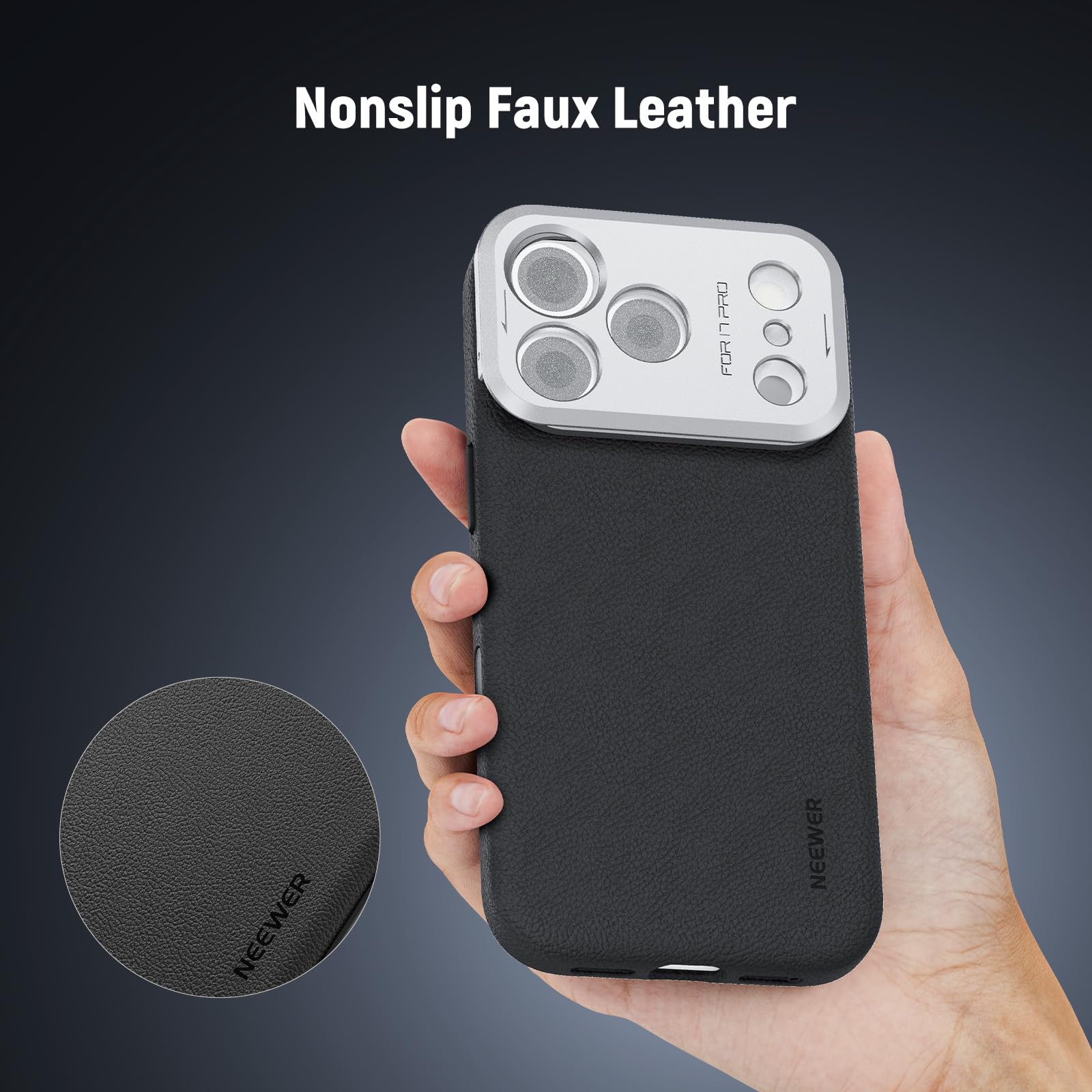 NEEWER Etui na telefon komórkowy 17 Pro, modułowe, TPU/PC, etui na telefon komórkowy z filtrem gwintowanym 67 mm, tylną płytką obiektywu 17 mm, adapter obiektywu T, etui na telefon kompatybilne z