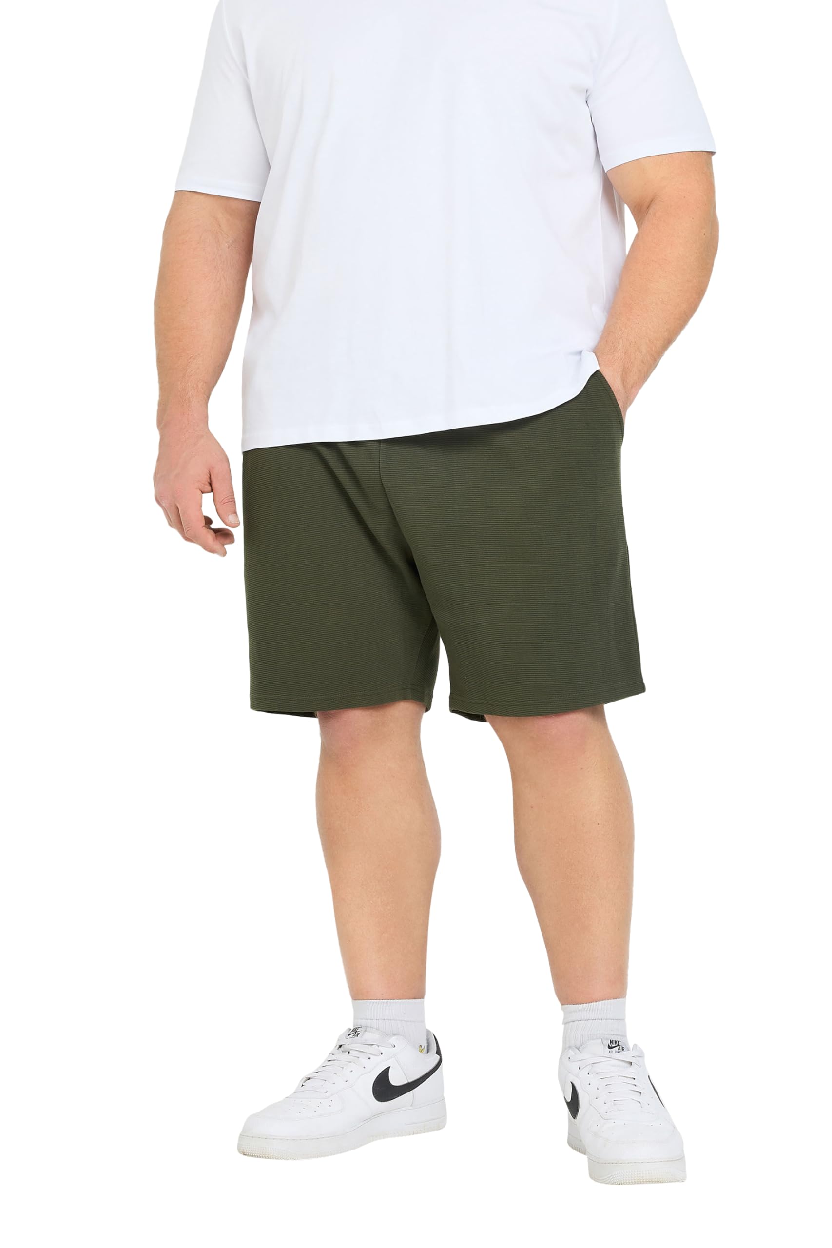 BadRhino Big & Tall Green Ribbed Shorts - Men's - Plus Size Curve