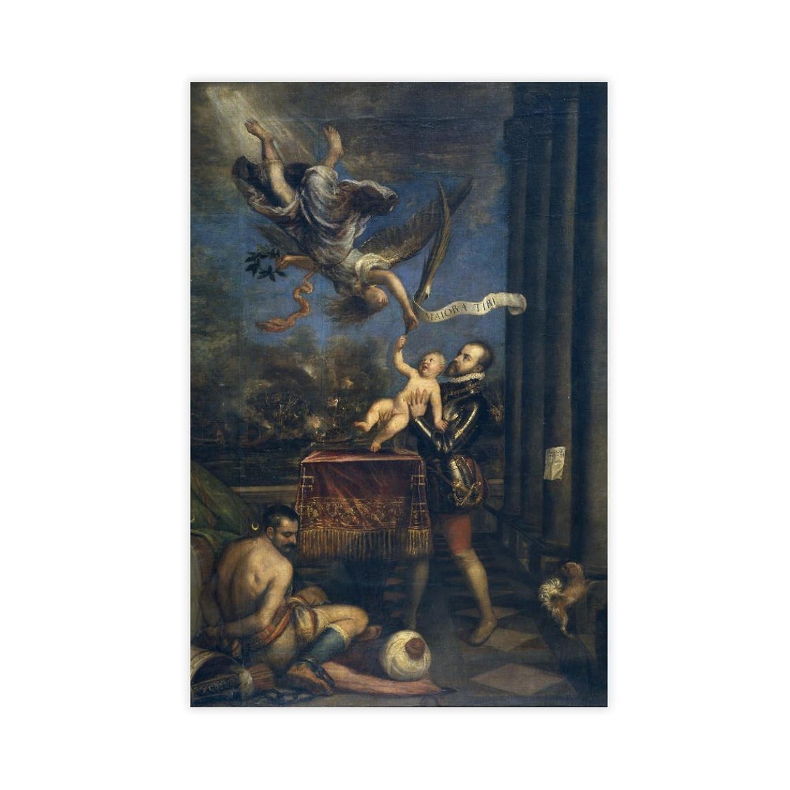 WCYB Allegory of The Battle of Lepanto by Paolo Veronese Posters Prints Canvas Deco Paintings Wall Art Unframe 12" L X 18" W