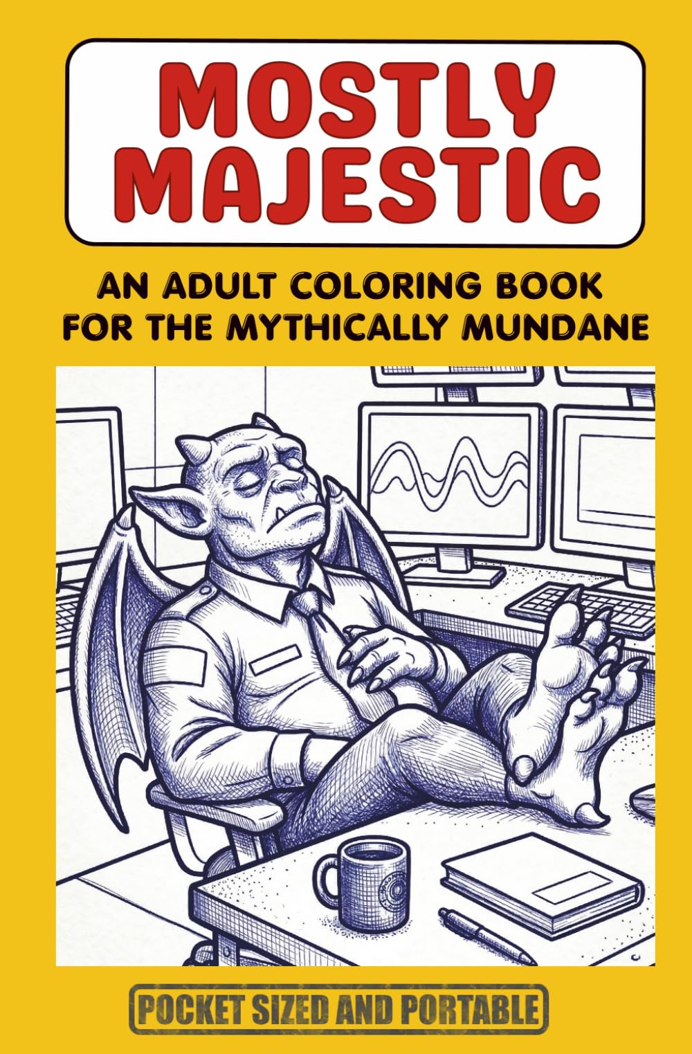 Mostly Majestic: An Adult Coloring Book for the Mythically Mundane