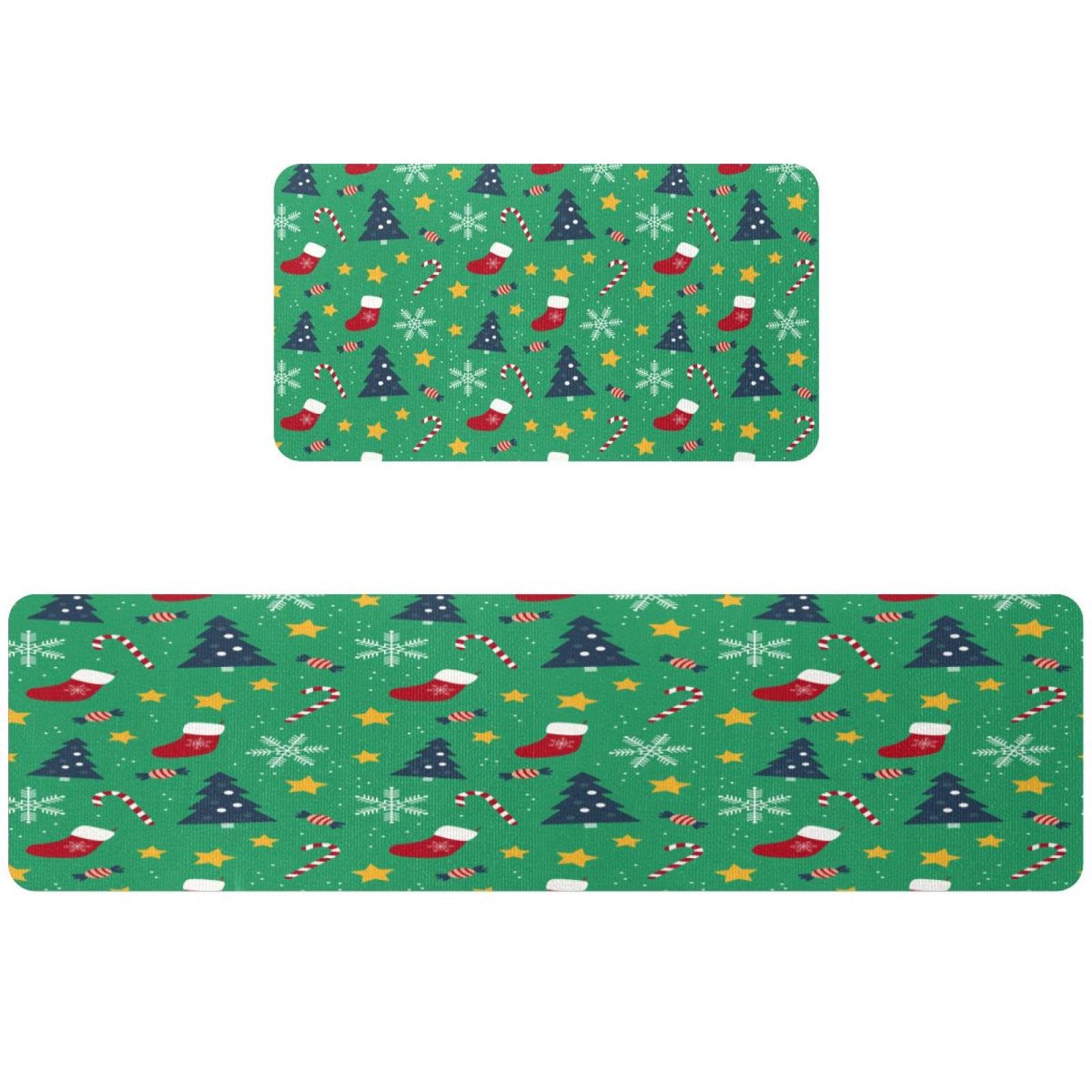 Tapis de cuisine de Noël évitez les glissades et protégez vos sols avec ce lot de 2