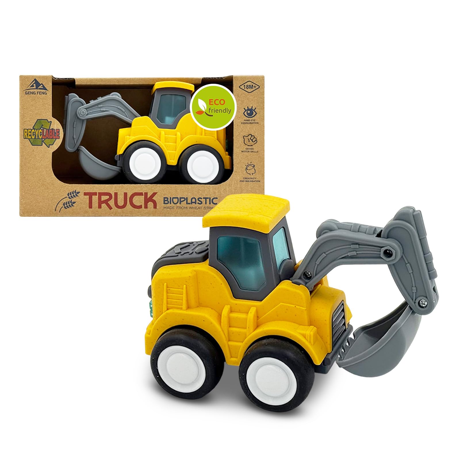 Kitzomi Construction Excavator Car Toy for 2-6 Year Old Boy Girl