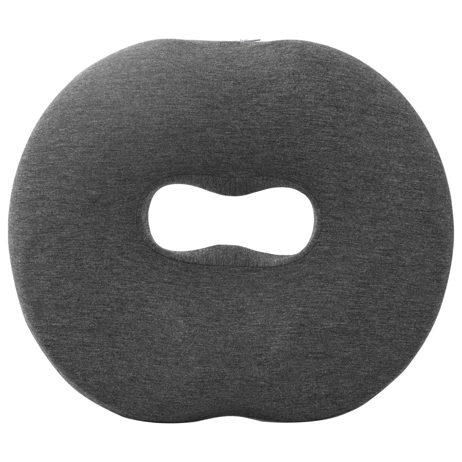 Cuscino Seduta Ergonomico in Memory Foam Grigio 42x36,5x8 cm | Supporto comodo per sedia da ufficio o cucina, con fodera traspirante rimovibile per il benessere quotidiano.