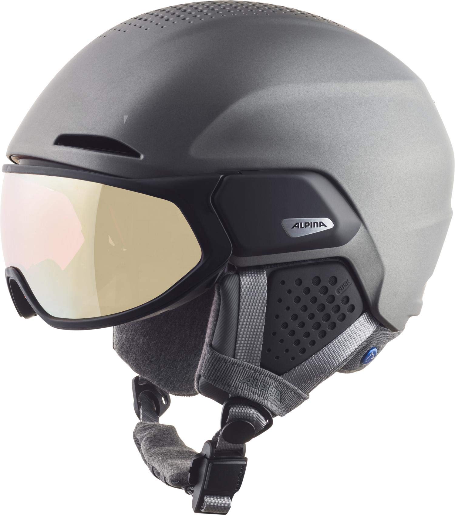 ALPINA Unisexe - Adultes, Alto QV Visierhelm, Gunmetal Matt, 55-59 cm