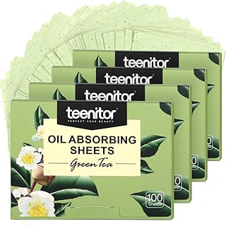 Sponsored Ad - Teenitor 400 counts Oil Blotting Sheet, Oil Control Film, Blotting Paper for Oily Skin Care, Green Tea Oil ...