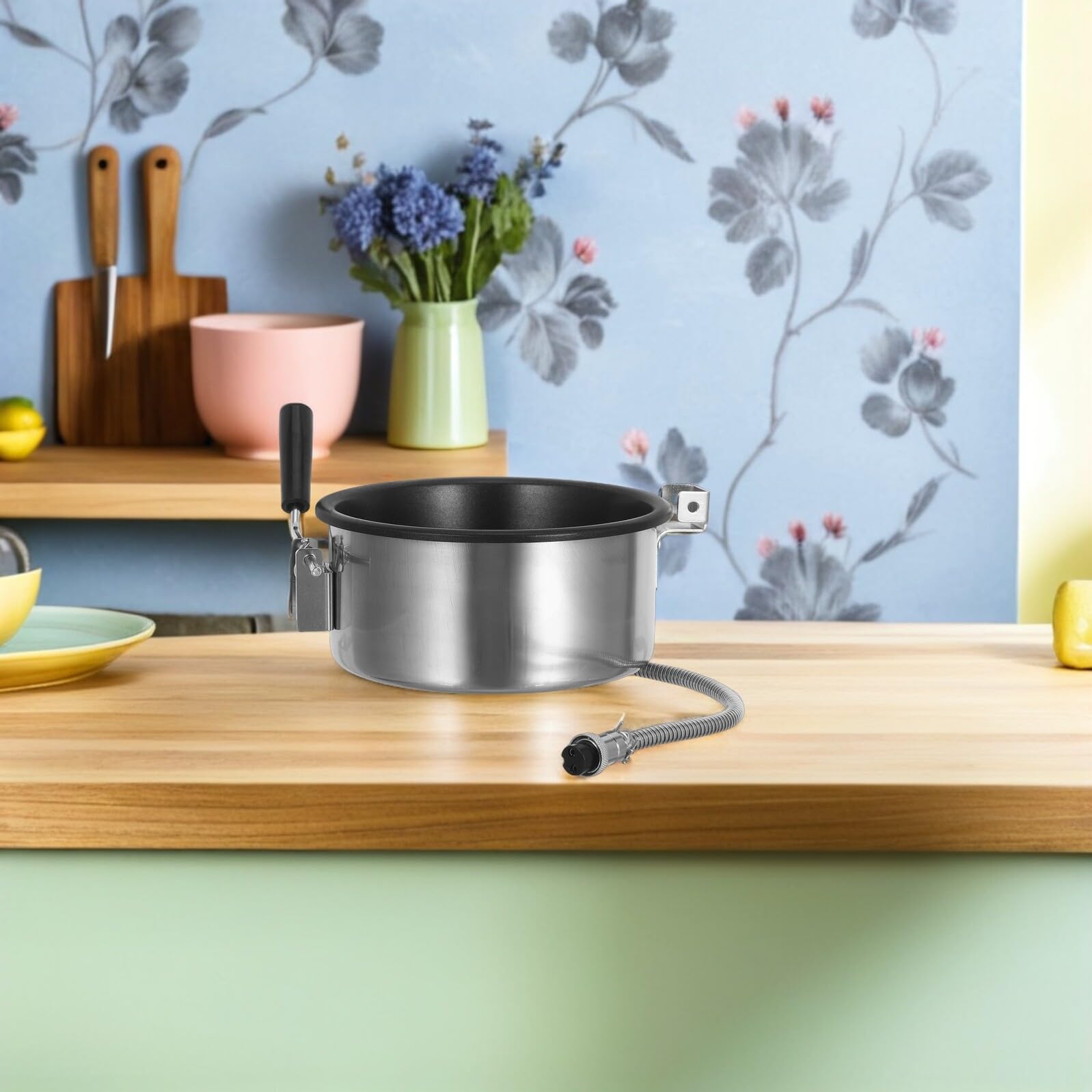 Olla para Hacer Palomitas de Maíz Antiadherente 8 Oz de Metal Resistente Calentamiento Uniforme para Máquina de Palomitas Comercial Accesorios de Repuesto para Fiestas y Cocina