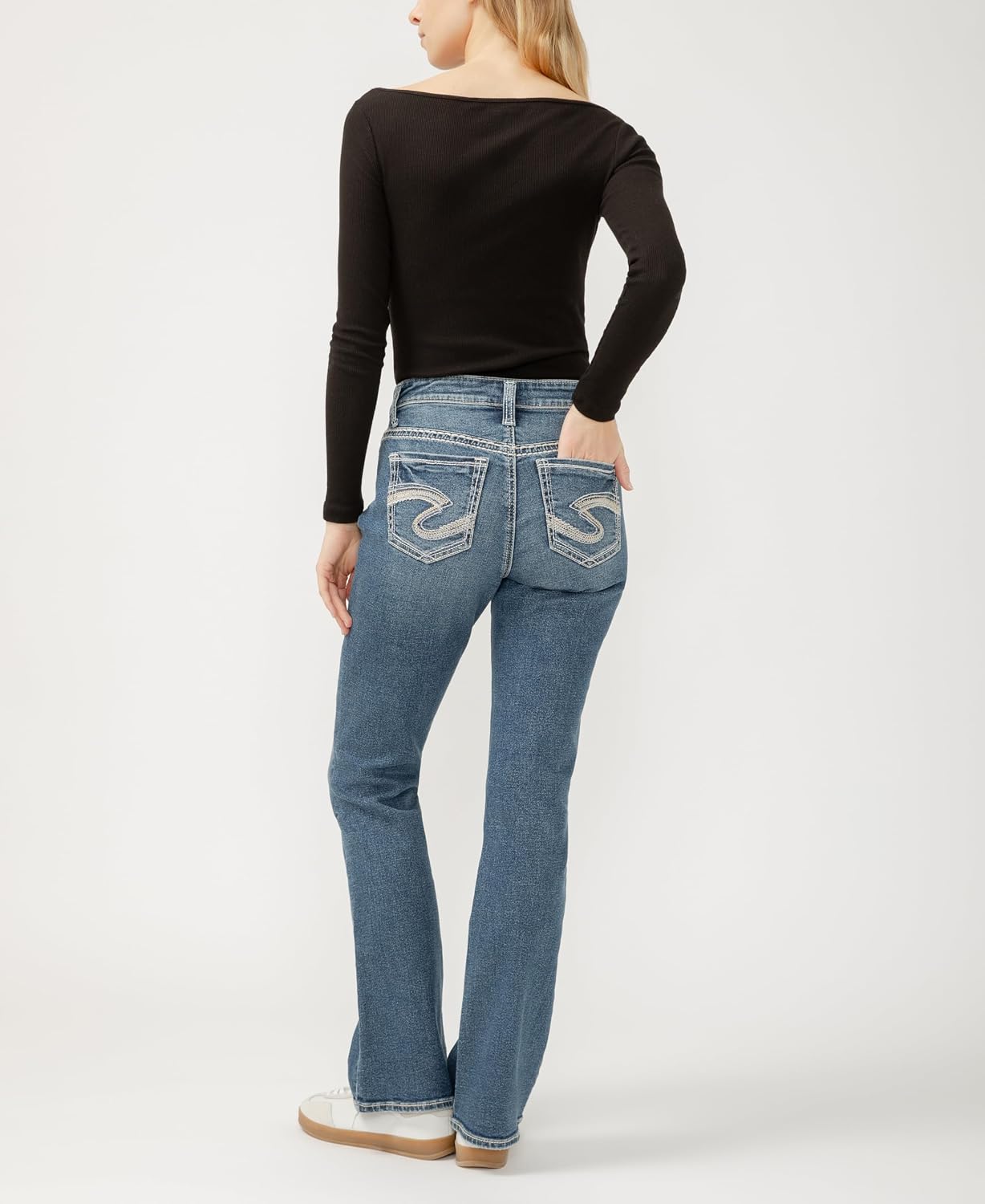 Silver Jeans Co. Women's Elyse Mid Rise Bootcut Jeans