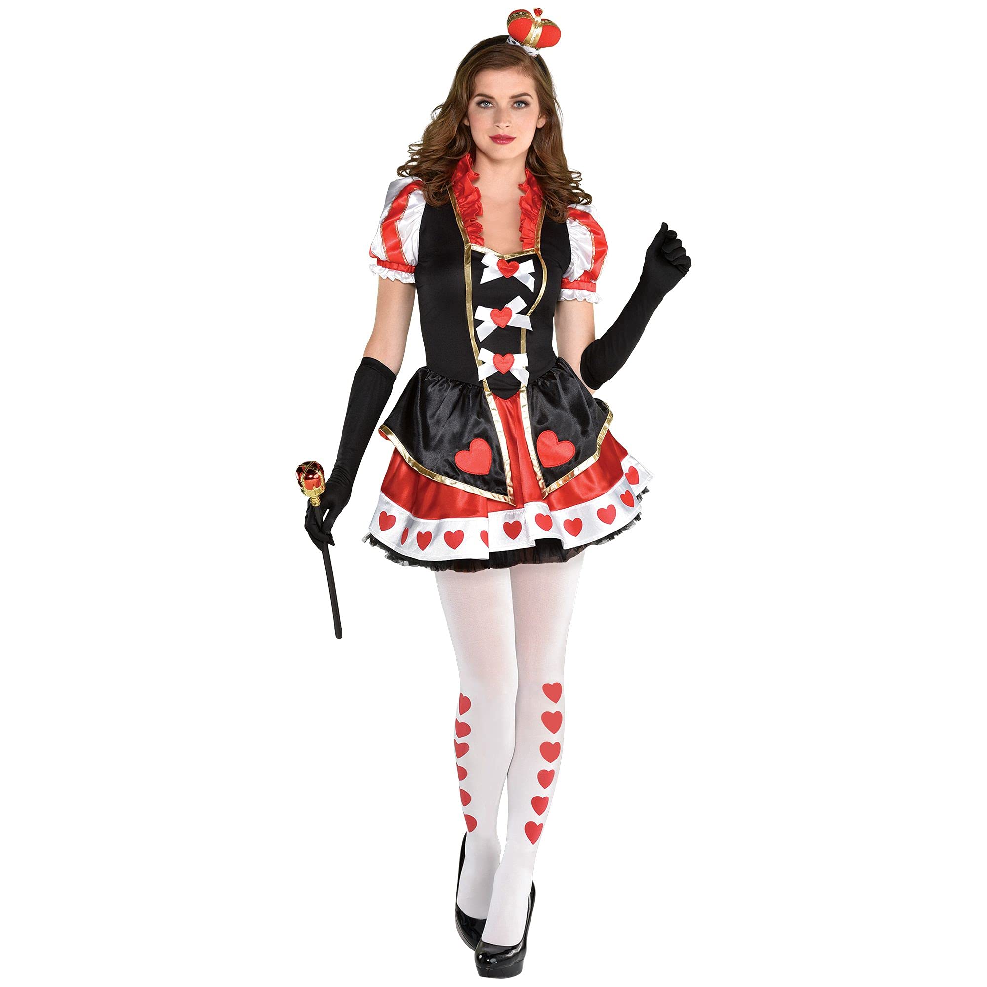 amscan Charmed Queen Halloween Costume for Women, Includes Dress, Gloves, Tights and Crown Headband