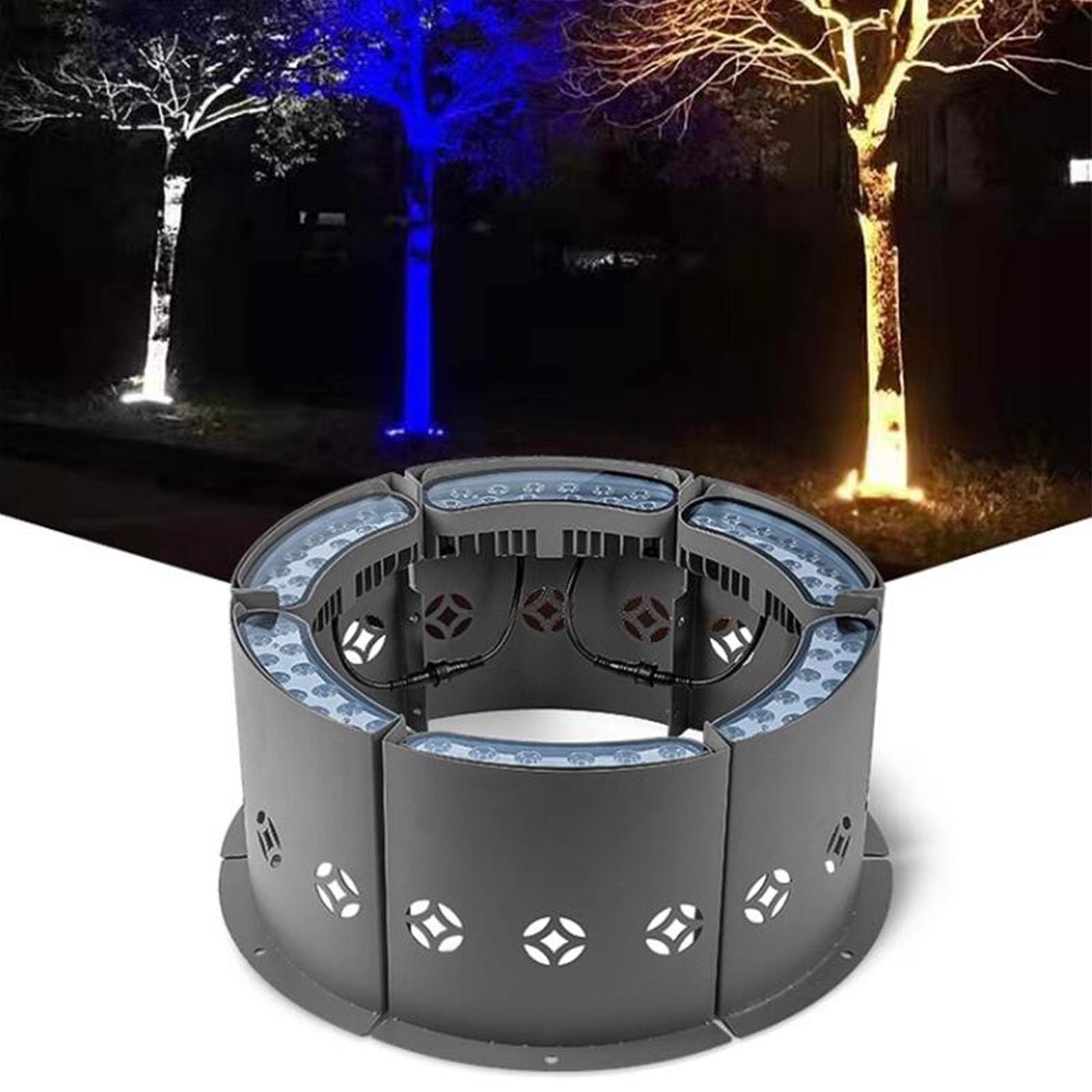 Projecteurs LED pour arbres extérieurs avec anneau lumineux 12W IP65 et éclairage paysager de jardin