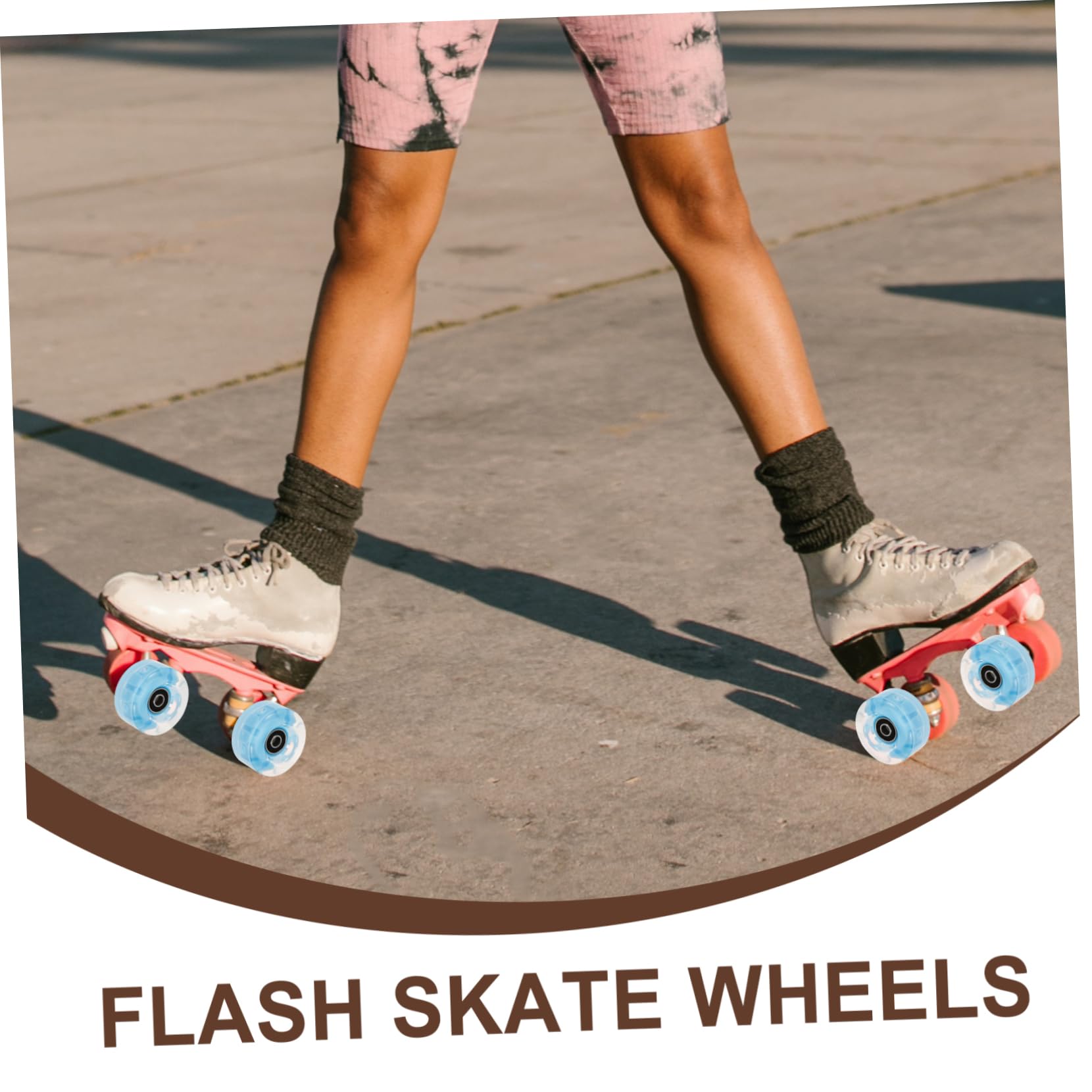 YARNOW Ruedas Luminosas para Patines de Goma Azul, 4 Piezas