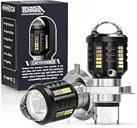 Par Lampada Led 6500k H4 Projetor 360º Moto Carro Super Branco light