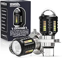 Par Lampada Led 6500k H4 Projetor 360º Moto Carro Super Branco light