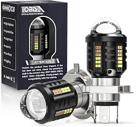 Par Lampada Led 6500k H4 Projetor 360º Moto Carro Super Branco light