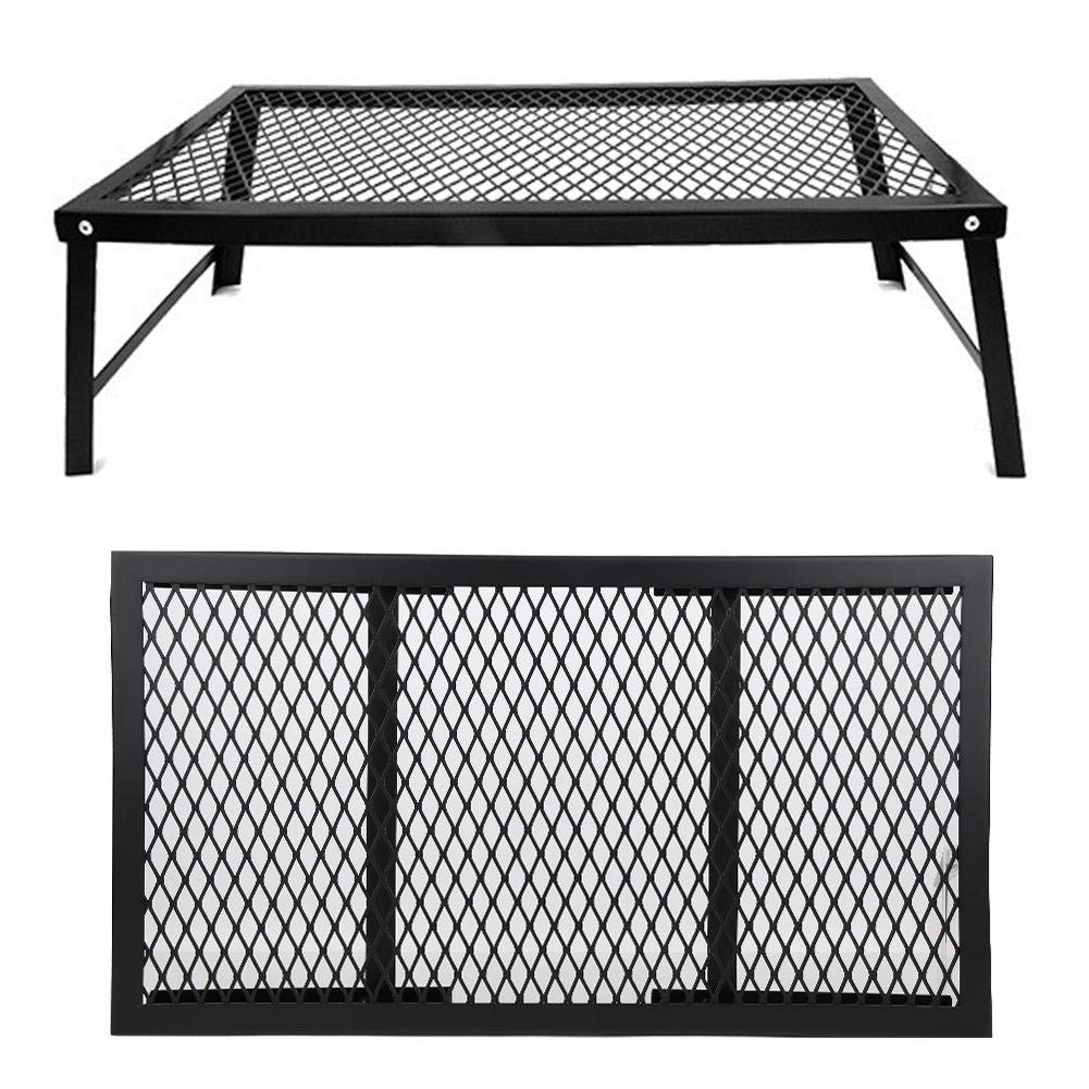 Grille de camping pliable barbecue portable léger compact résistante pour familles randonneurs pique-nique voyage en voiture
