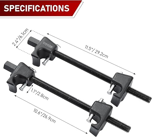 Miniatura 2 de ATPEAM Macpherson - Compresor de resorte de puntal, 2 piezas, herramienta de instalación de compresor de resorte helicoidal resistente, enchufe de