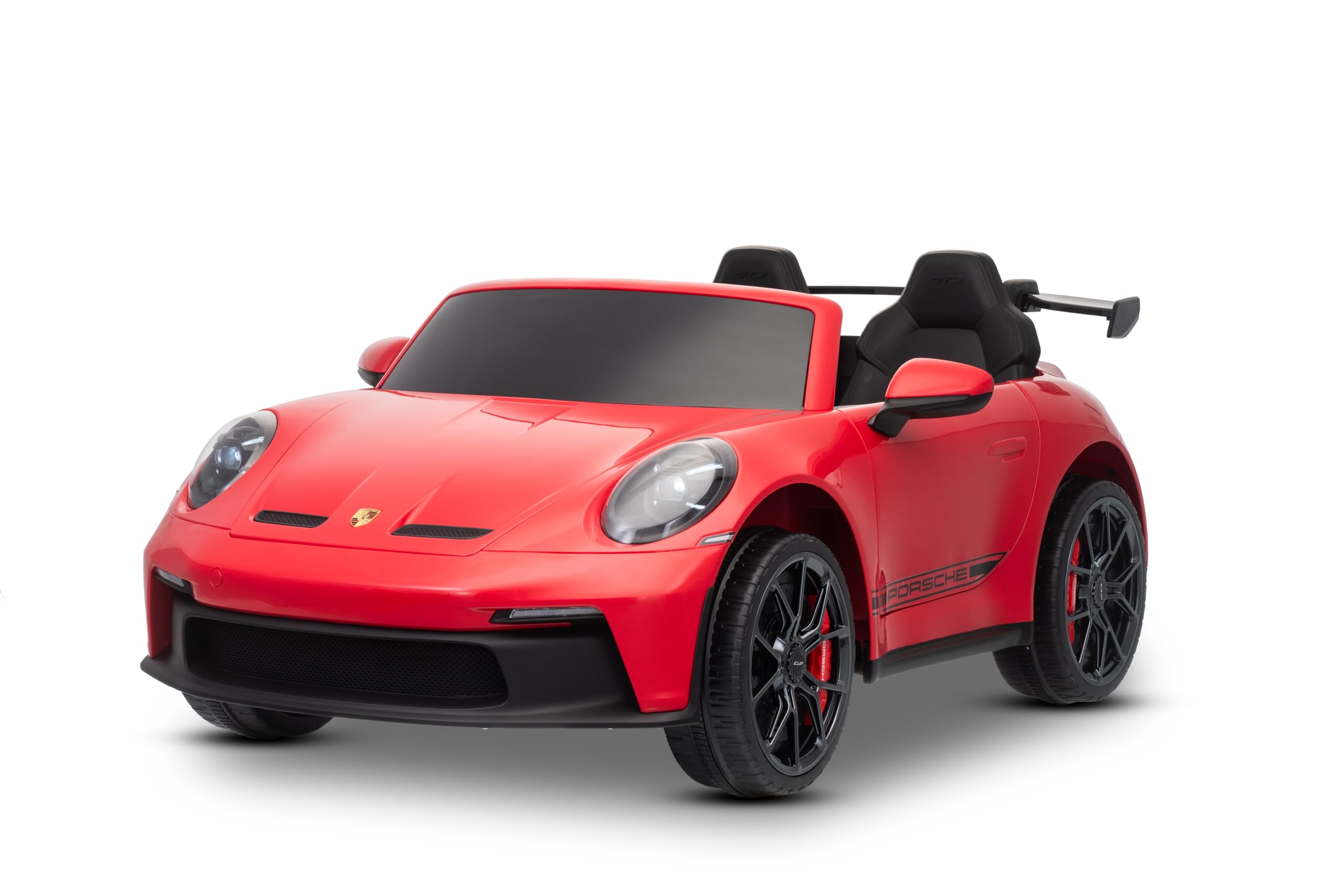 Porsche 911 GT3 voiture électrique enfants 24V 2 places 4x4, Rouge, 4 x 200W moteurs, batterie lithium, télécommande parentale 2,4 GHz, suspension, USB/AUX, phares LED, licence officielle