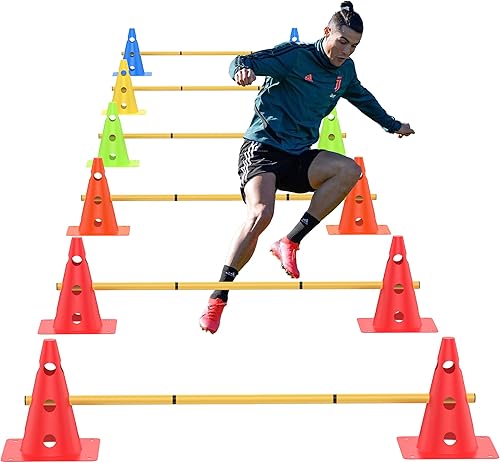 Conos de entrenamiento de fútbol, conos de fútbol de agilidad, para interiores y exteriores y eventos festivos, conos de agilidad con 5 bastones de