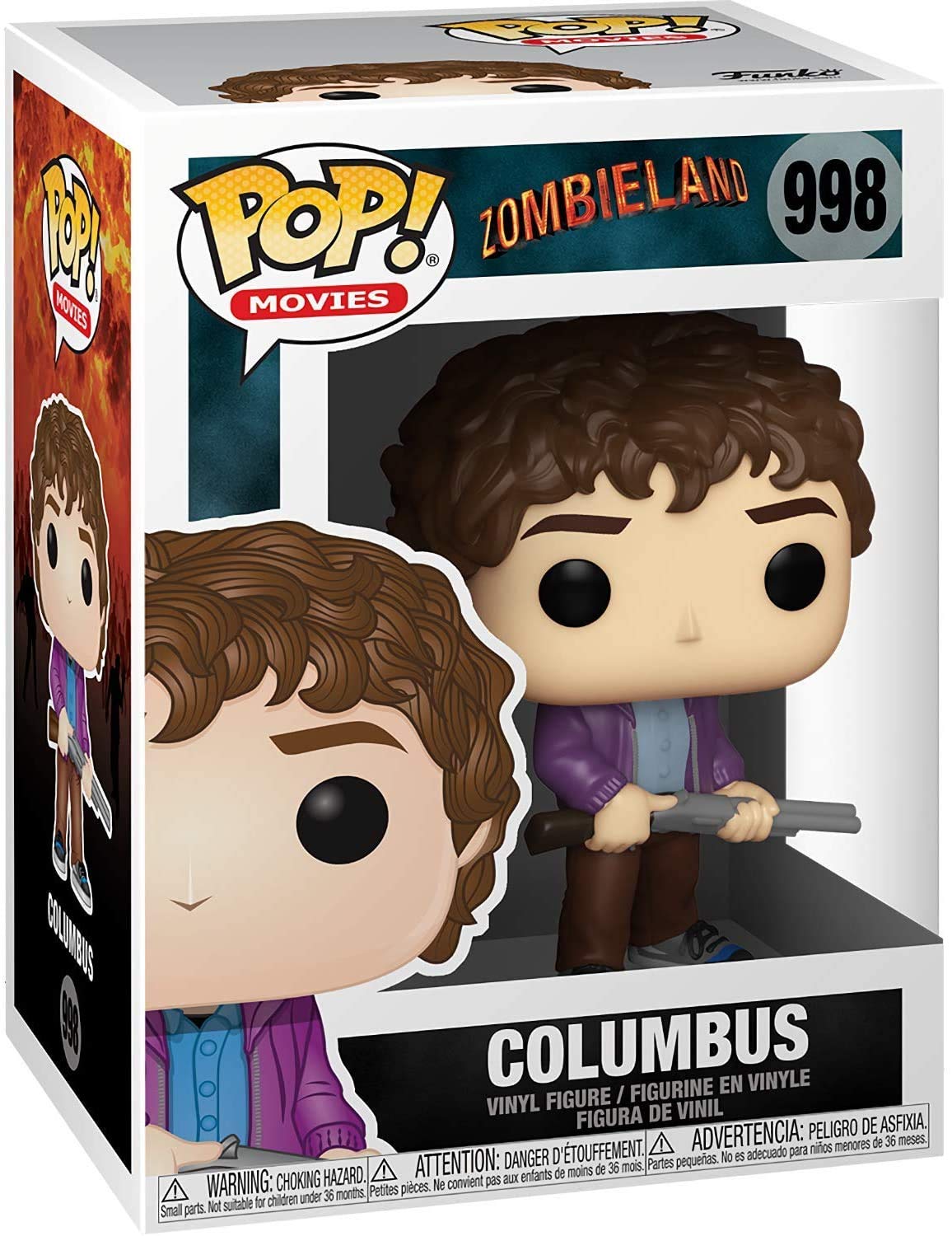 POP Películas: Zombieland - Figura de vinilo de Columbus Funko Pop! (con funda protectora compatible con Pop Box)
