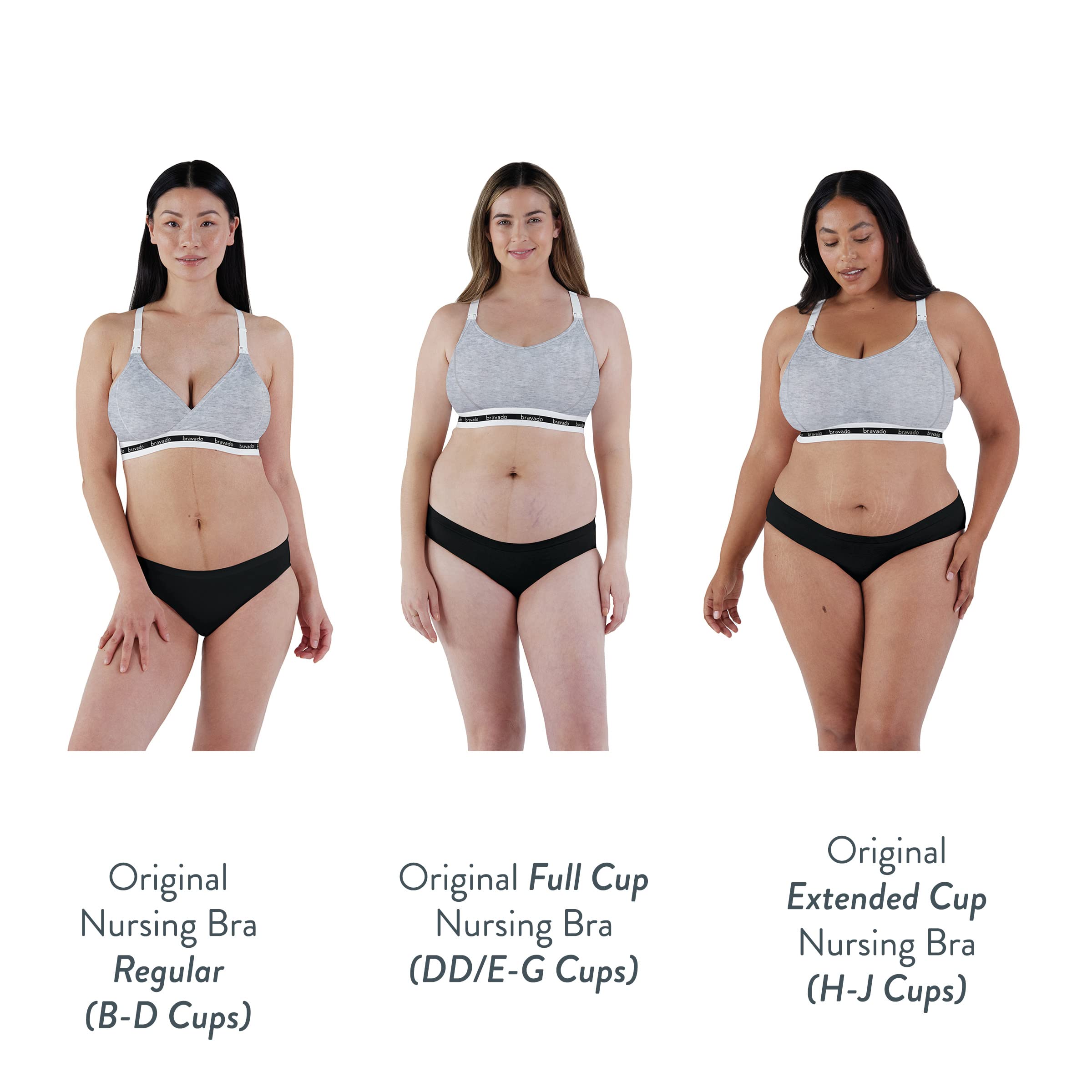 Bravado Designs Women’s Original Full Cup Maternity & Nursing Bra | Breathable & Sustainable Fabric | DD/E - G Cups | Full Coverage | Wireless | Non-Padded | Small | Dove Heather 3
